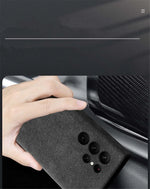 Genuine Alcantara Leather Magsafe Slim Case for Samsung Galaxy S24 S25 Ultra Matte Back Cover