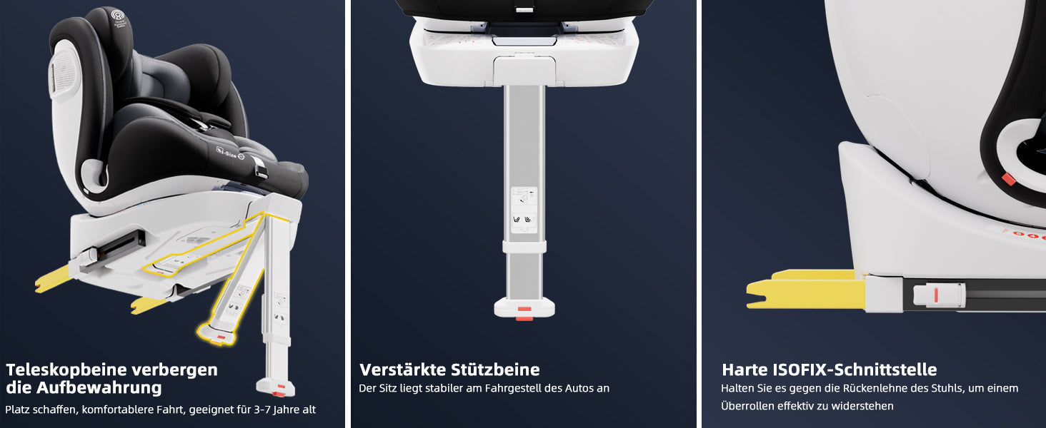 AP03 KL005 Child Seat Baby Car Seat 360° Rotatable ISOFIX ECE,0-12 years /9-36 kg/5-point belt/40-150cm