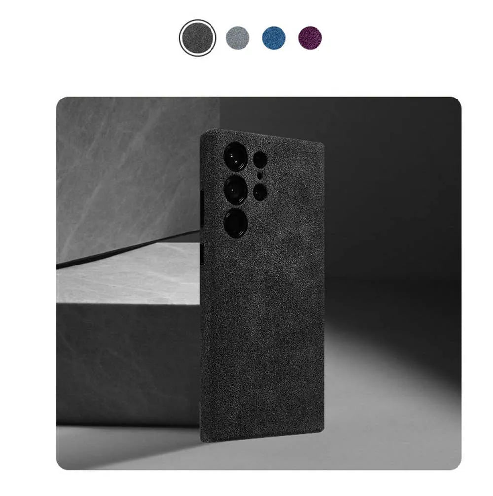 Genuine Alcantara Leather Magsafe Slim Case for Samsung Galaxy S24 S25 Ultra Matte Back Cover