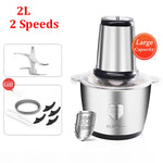 2L/5L Electric Meat Grinder Food Processor Chopper Stainless Steel Kitchen light Machine Chopper Slicer Machine Home Grinder