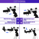 40040 Astronomical Telescope Monocular Professional Astronomical Telescope Reflecting Spyglass Camping for Travel Children Gifts