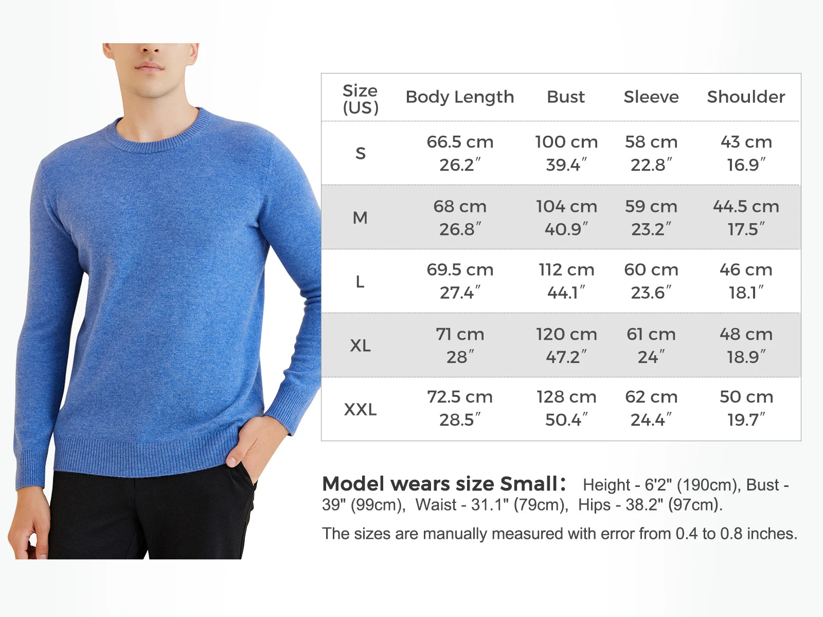 Sweater for Men 100% Merino Wool Knit Sweaters New Fall Winter Warm Long Sleeve Pullover Male Soft Jumper Korean Luxury Clothing