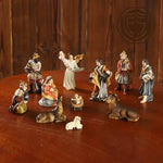 11pcs Christmas Christ Birth of Jesus Ornament Nativity Set Manger Scene Figurines 4" Resin Figures Crafts Decor Catholic Gifts