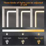 Smart illuminated bathroom mirror cabinet double door illuminated storage s mirror cabinet wall mounted BA