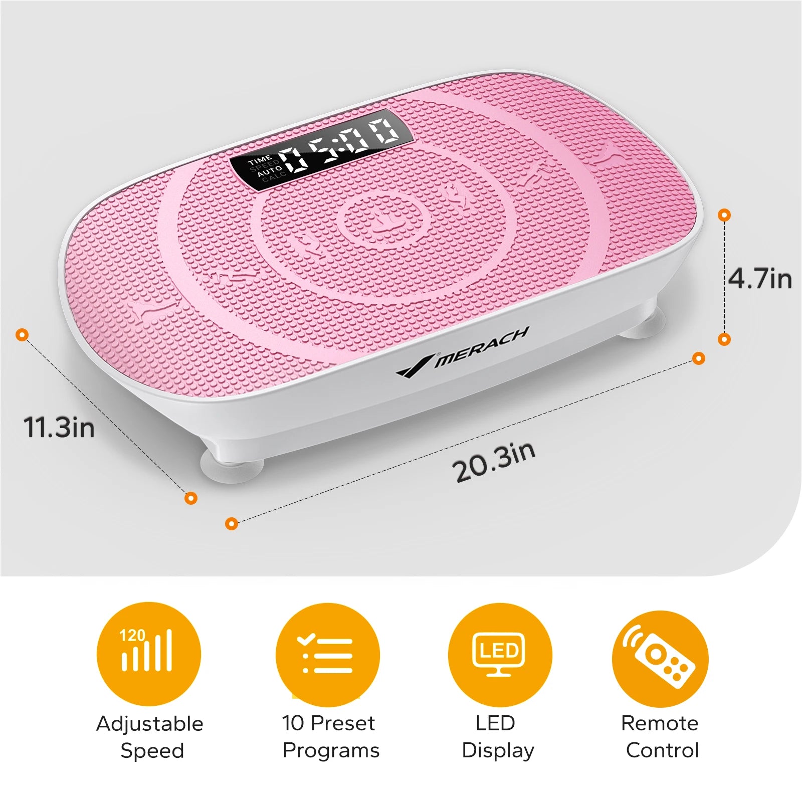 MERACH Vibration Plate Device Powered Vibration Platform for Full Body Training Fat Burning&Muscle Building Weight Loss&Shaping