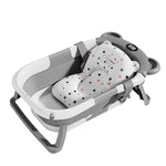 Folding Baby Bathtub with Thermometer & Non-Slip Cushion