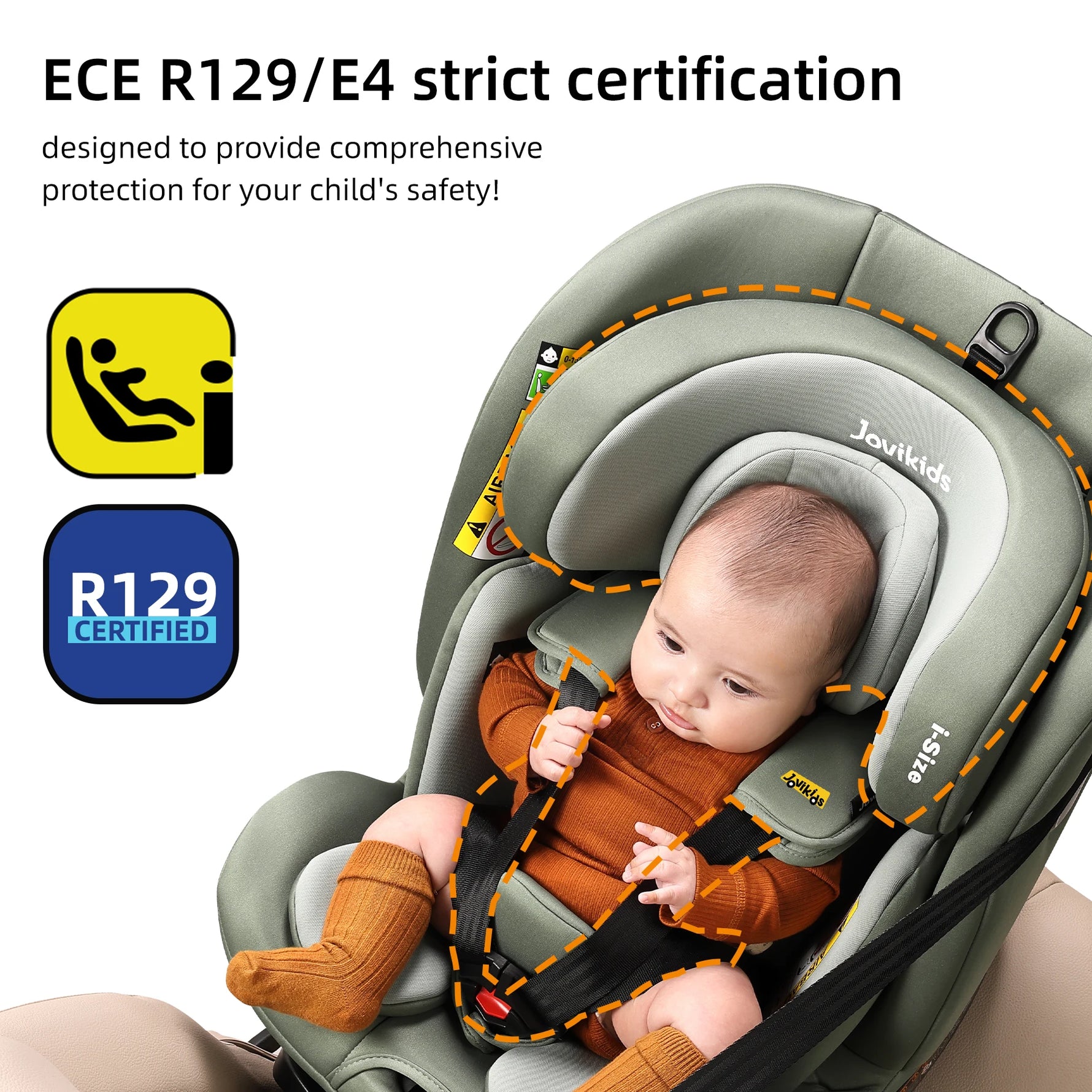 Jovikids Ranger TT 360° Swivel i-Size Newborn Baby Car Seat 40-150cm