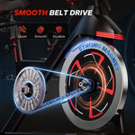 Merach S38 Exercise Bike, Supports 300 pounds, 25dB, Fit for144-188cm, ABS Pulley, High-Density Foam and Dual Spring Suspension