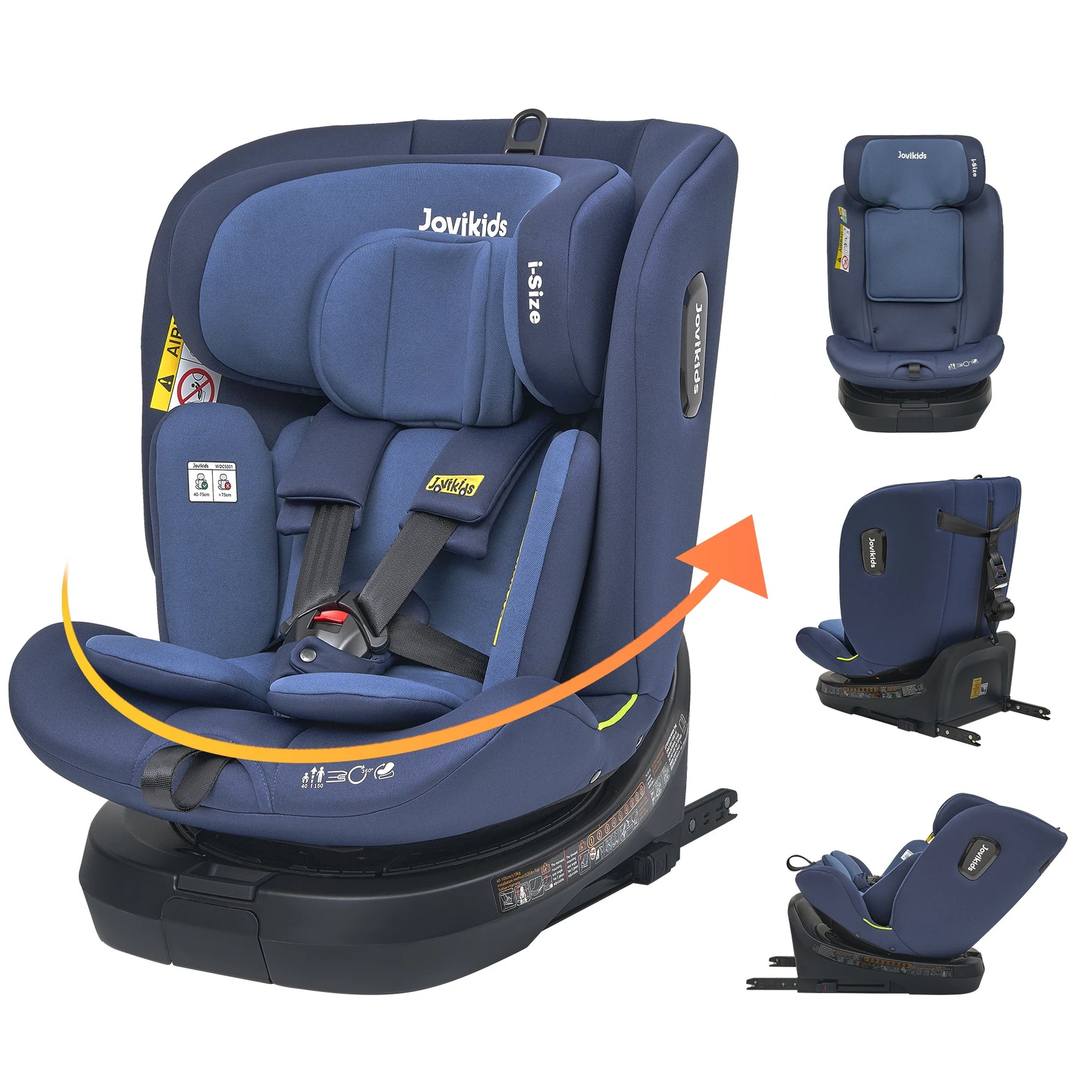 Jovikids Ranger TT 360° Swivel i-Size Newborn Baby Car Seat 40-150cm