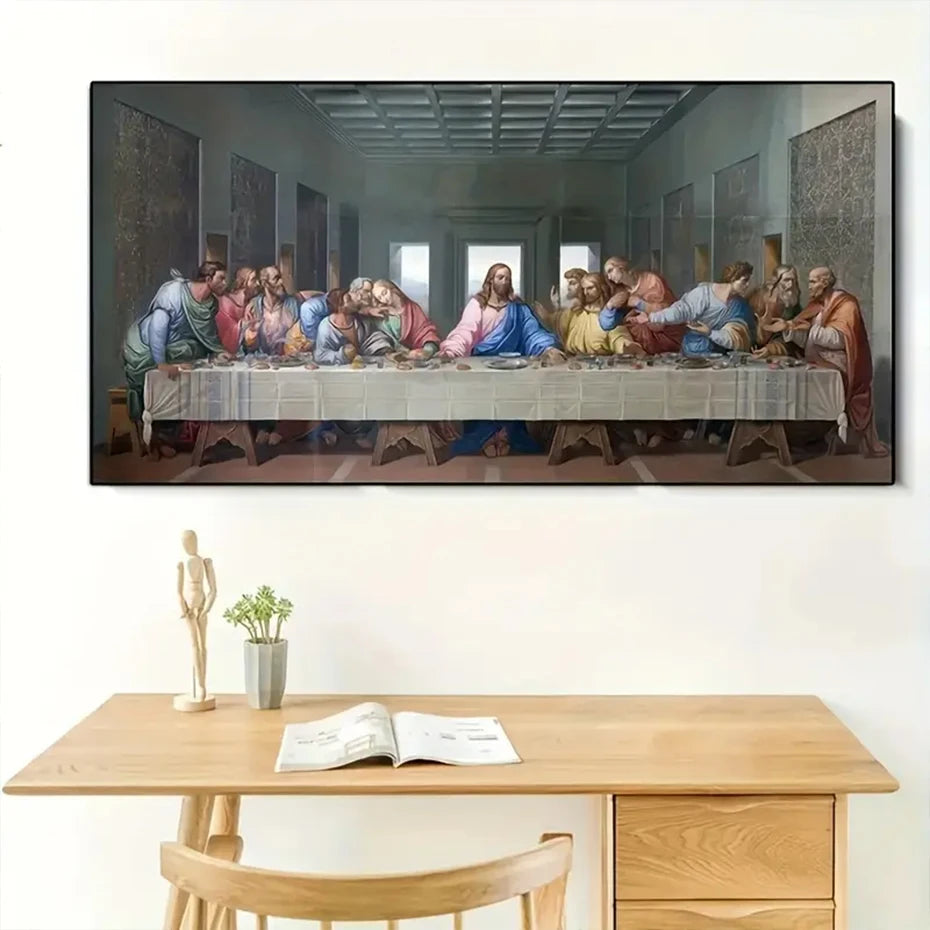 1PC Famous The Last Supper Poster Leonardo Da Vinci's Classic Wall Art Canvas Painting Print Picture Living Room Home Decor