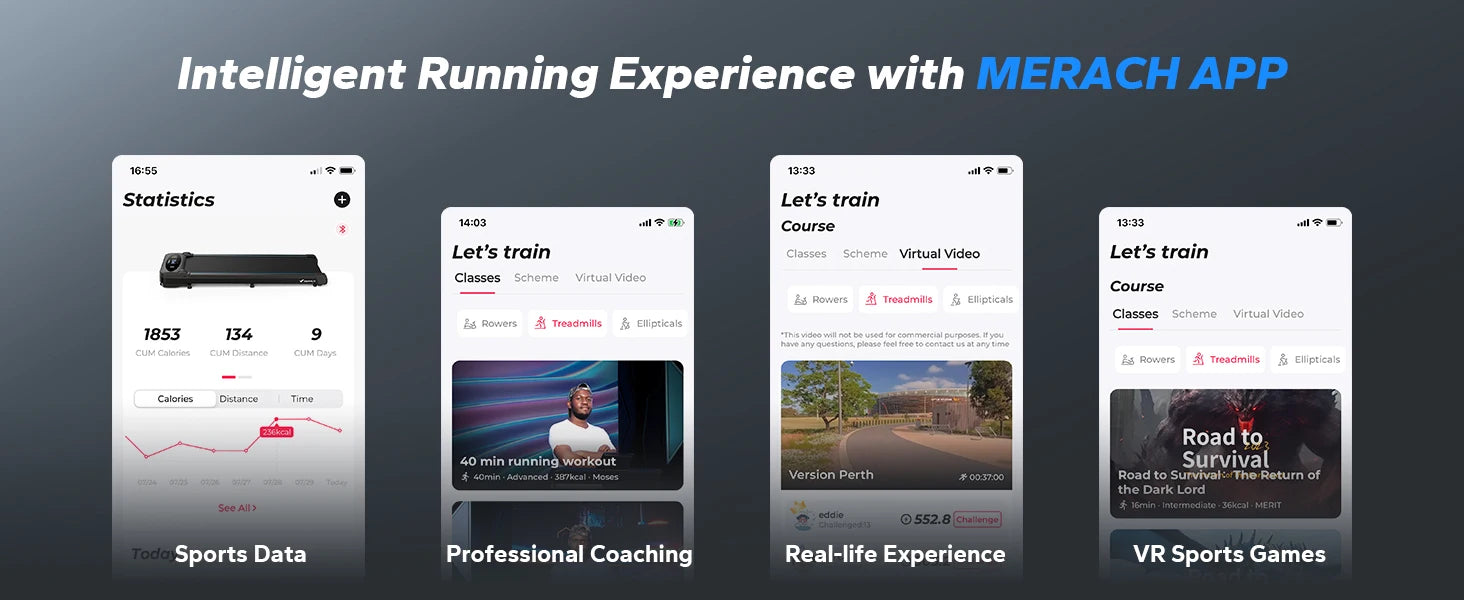 MERACH Walking Pad Treadmill Under Desk 3in1 Home Gym Capacity 2.75HP Portable Magnetic Remote Control LED Display Non-Assembly