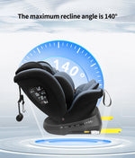 Reecle 360 Child Baby Car Seat with ISOFIX, 40-150cm (Group 0+ 1/2/3, 0-36 kg), Approx. 0-12 Years