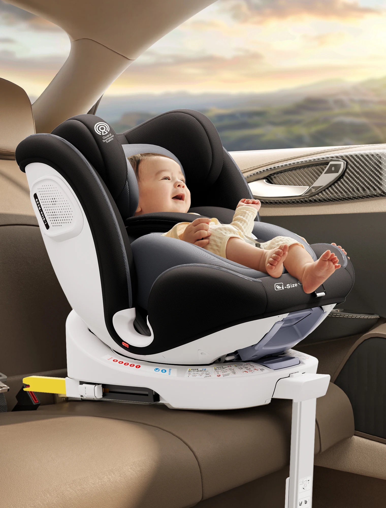 AP03 KL005 Child Seat Baby Car Seat 360° Rotatable ISOFIX ECE,0-12 years /9-36 kg/5-point belt/40-150cm