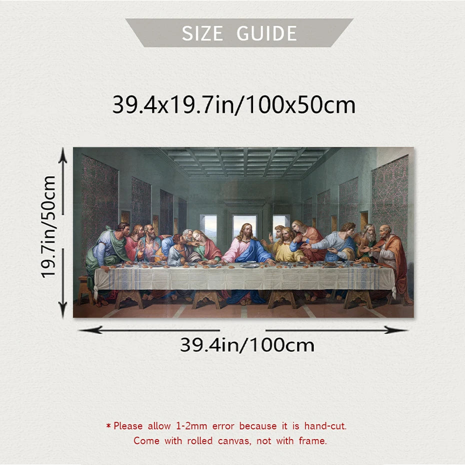1PC Famous The Last Supper Poster Leonardo Da Vinci's Classic Wall Art Canvas Painting Print Picture Living Room Home Decor