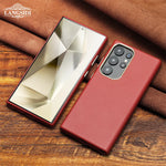 LANGSIDI Luxury Nappa Leather Magnetic Phone Case for Samsung s24 ultra Galaxy s23 ultra s24 plus for Magsafe fundas Back Cover