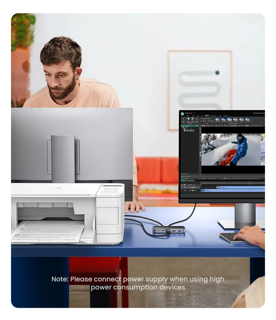 UGREEN USB KVM Switch USB 3.0 Switcher KVM Switch for PC Keyboard Mouse Printer 2 PCs Sharing 4 Devices USB Switch