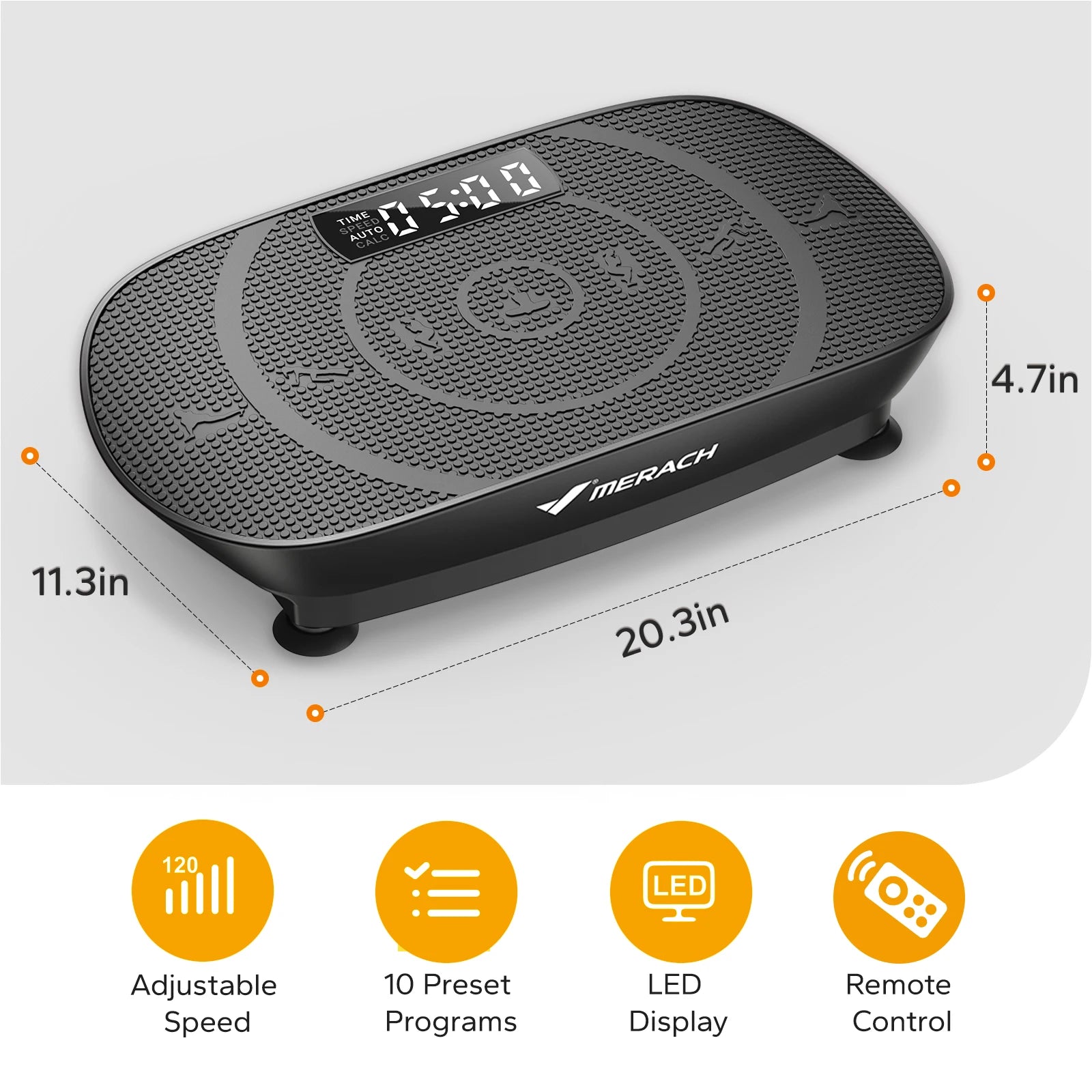 MERACH Vibration Plate Device Powered Vibration Platform for Full Body Training Fat Burning&Muscle Building Weight Loss&Shaping