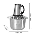 2L/5L Electric Meat Grinder Food Processor Chopper Stainless Steel Kitchen light Machine Chopper Slicer Machine Home Grinder