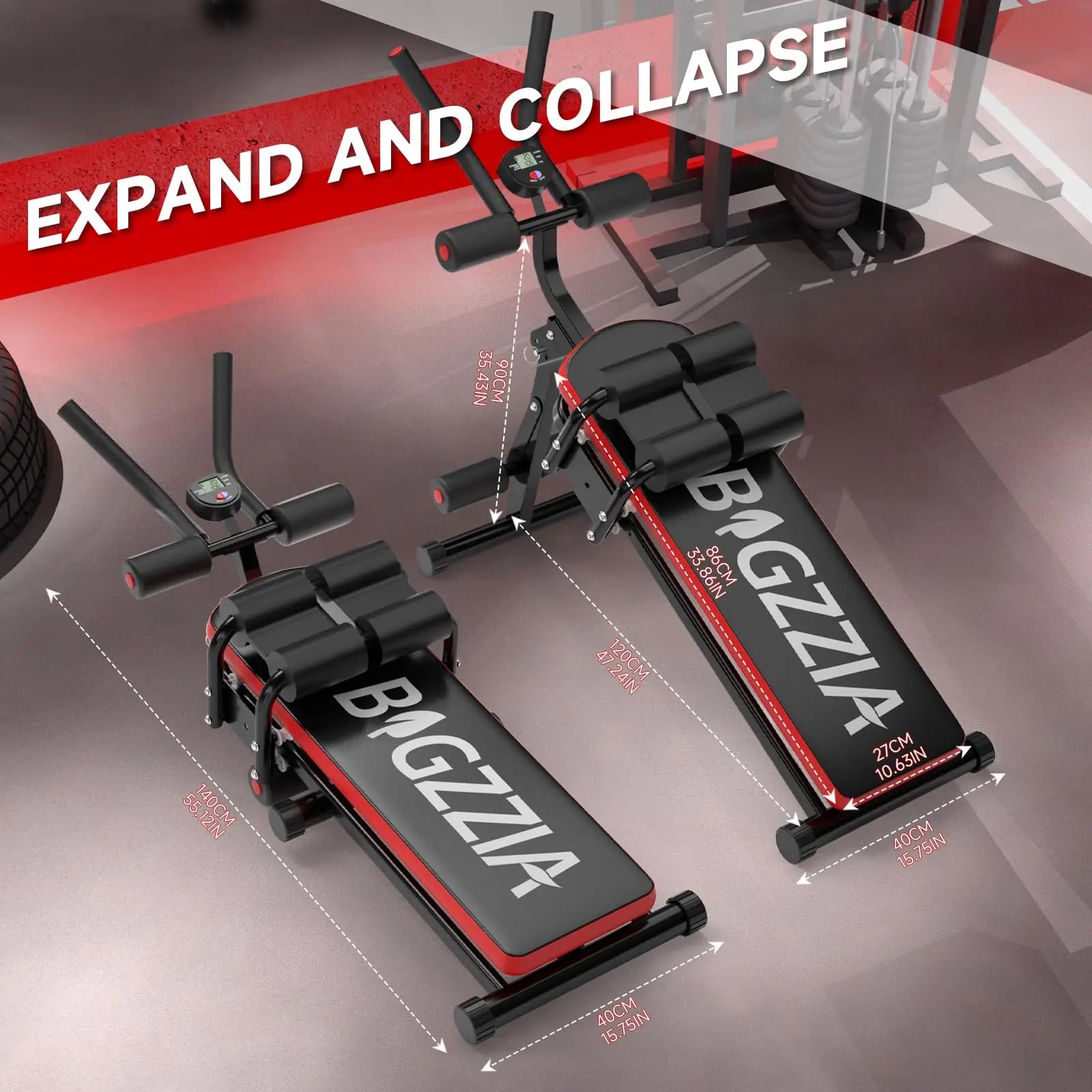 Abdominal Trainer Home Multifunctional Training Device for Full Body Training Abdominal Ab Machine with LCD Monitor up to 150 kg