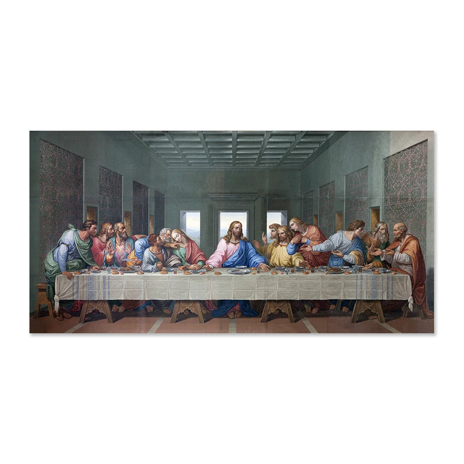 1PC Famous The Last Supper Poster Leonardo Da Vinci's Classic Wall Art Canvas Painting Print Picture Living Room Home Decor