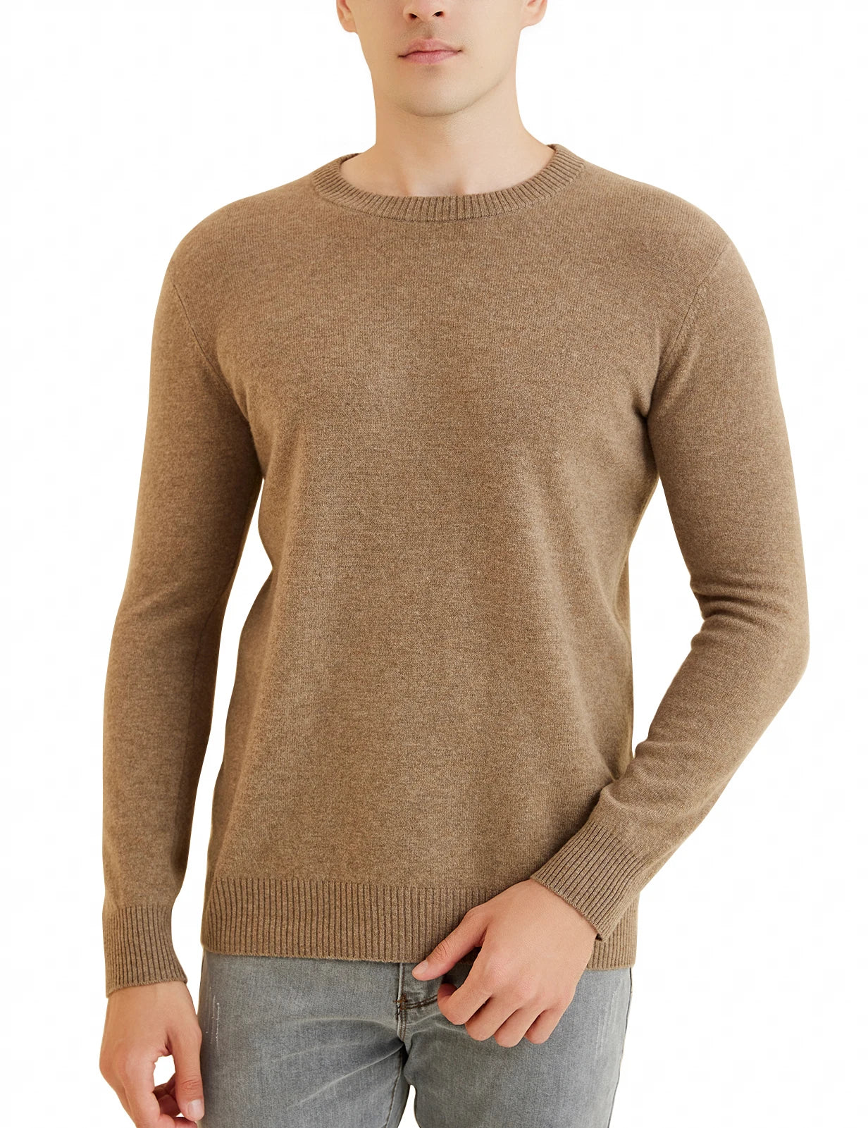 Sweater for Men 100% Merino Wool Knit Sweaters New Fall Winter Warm Long Sleeve Pullover Male Soft Jumper Korean Luxury Clothing