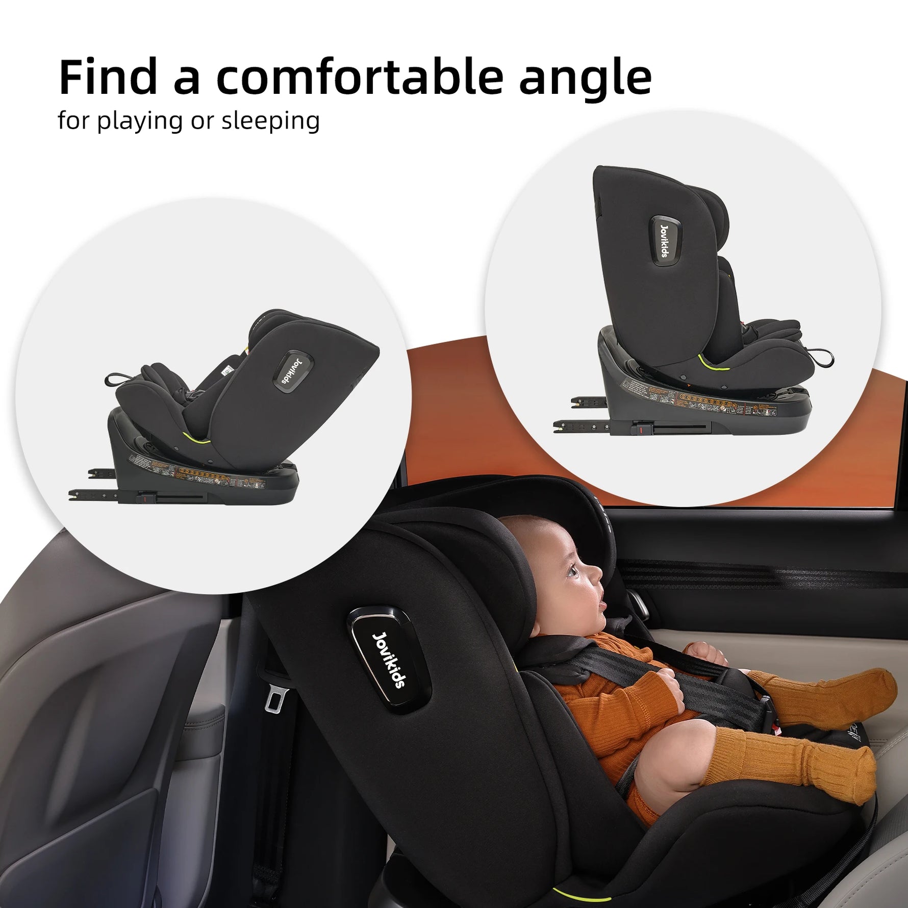 Jovikids Ranger TT 360° Swivel i-Size Newborn Baby Car Seat 40-150cm