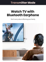 UGREEN 2 in 1 Bluetooth Car Adapter Bluetooth 5.1 Stereo Transmitter Receiver Wireless 3.5mm Aux Jack Adapter Car Kit Mic