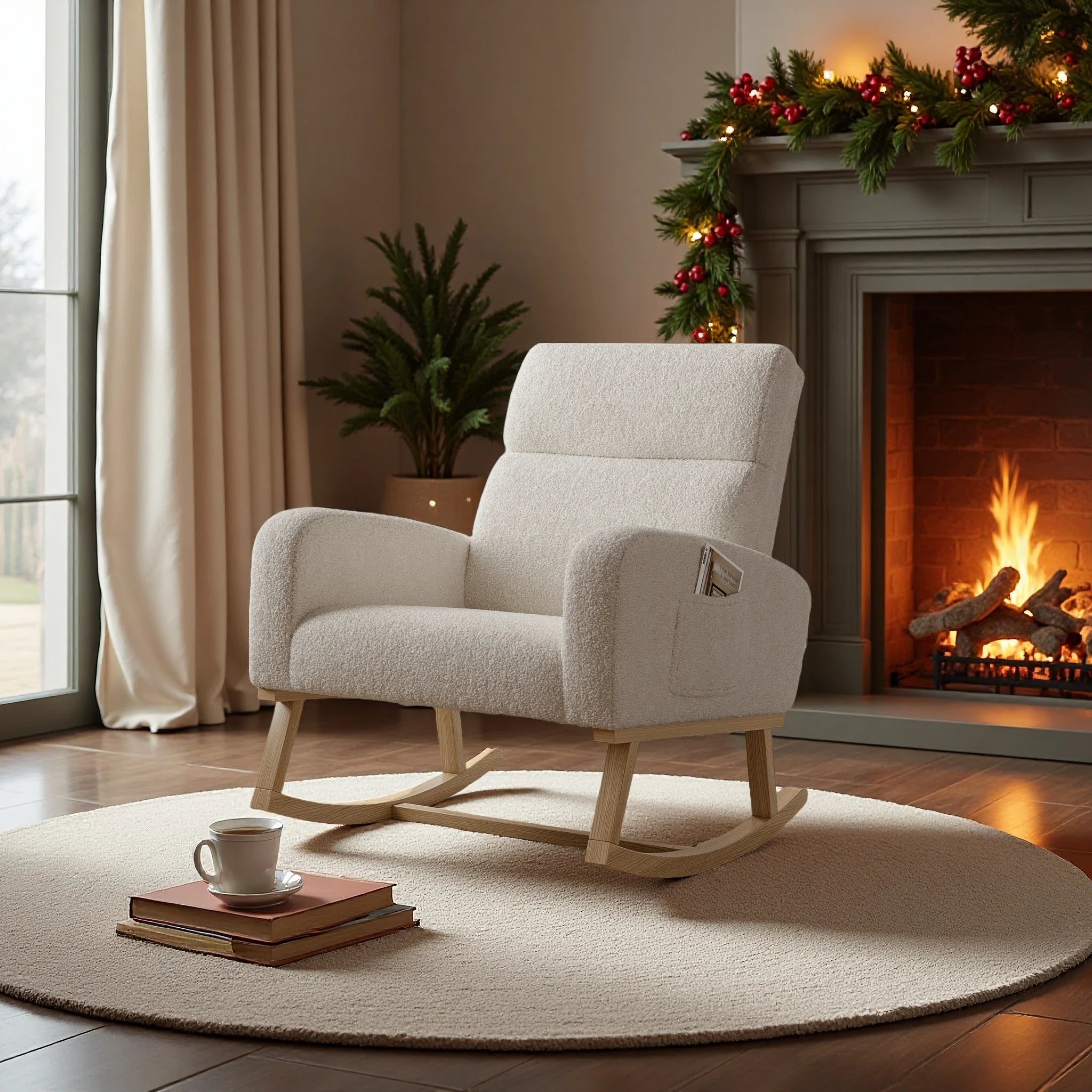 Armchair, Relaxation Armchair with Armrests, Comfortable, Armchairs, Metal and Solid Wood, Velvet