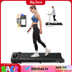 MERACH Walking Pad Treadmill Under Desk 3in1 Home Gym Capacity 2.75HP Portable Magnetic Remote Control LED Display Non-Assembly