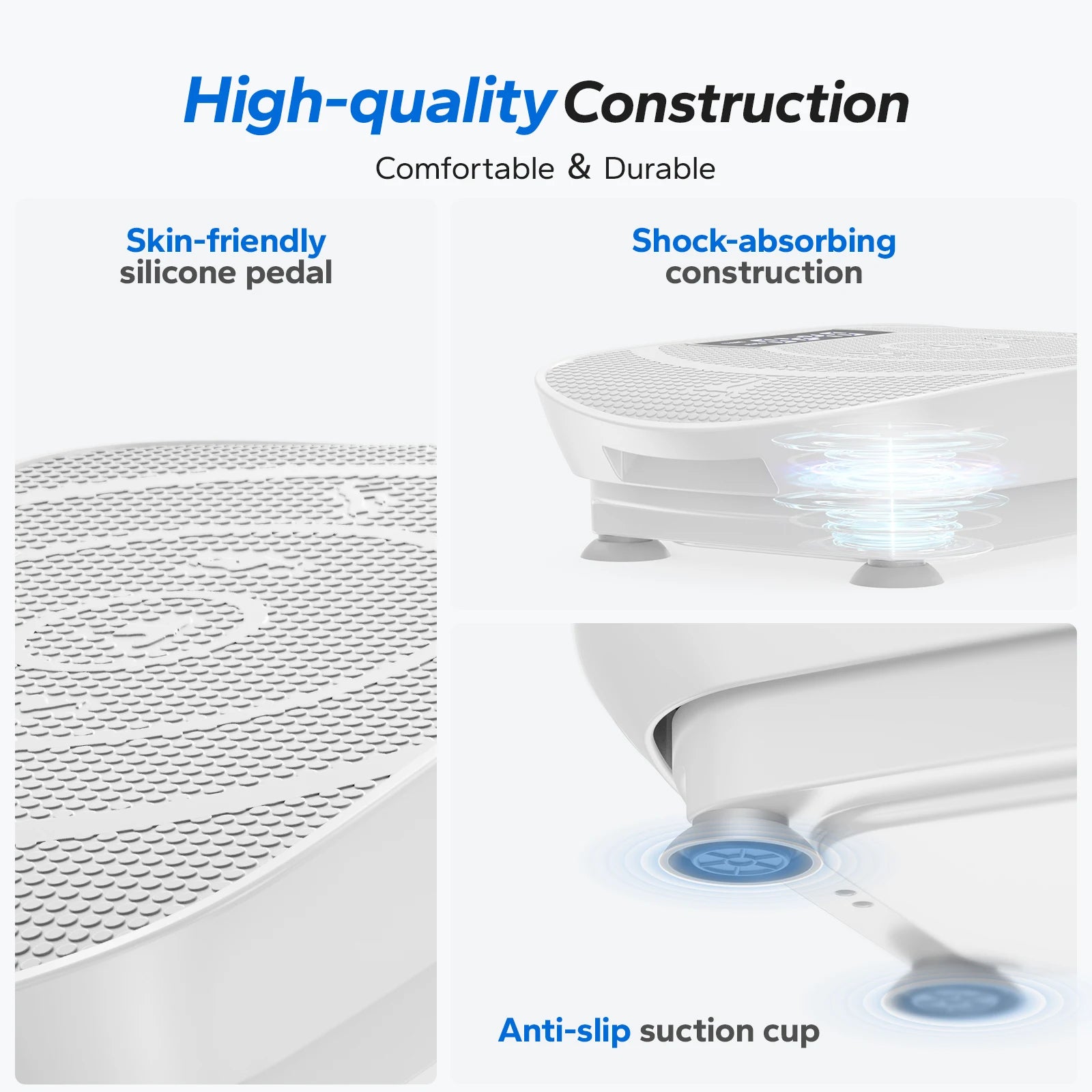 MERACH Vibration Plate Device Powered Vibration Platform for Full Body Training Fat Burning&Muscle Building Weight Loss&Shaping