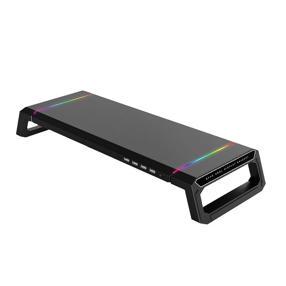 Foldable PC Monitor Stand with Keyboard Storage Space, USB 3.0 Fast Charging, Ergonomic Design