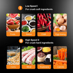 Electric Meat Grinders 2L Food Crusher Stainless Steel Multifunctional Vegetable Slicer Processor Chopper Kitchen Blenders