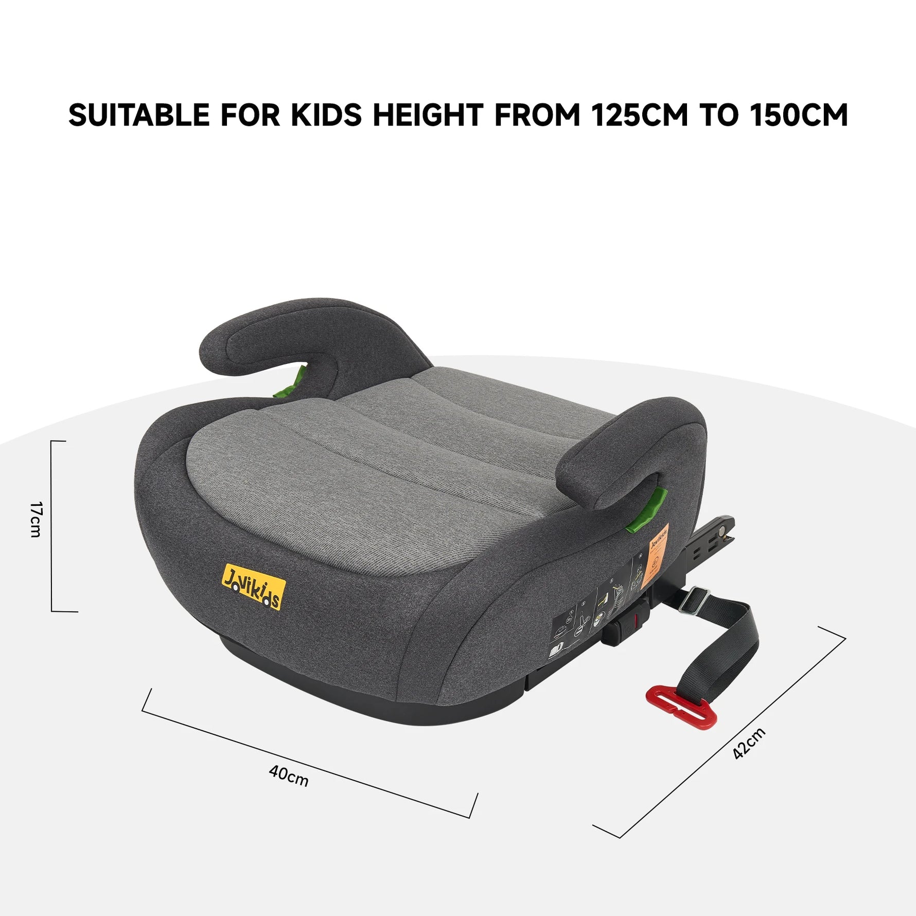 Jovikids OHHO Portable Baby Car Seat Booster 125-150cm