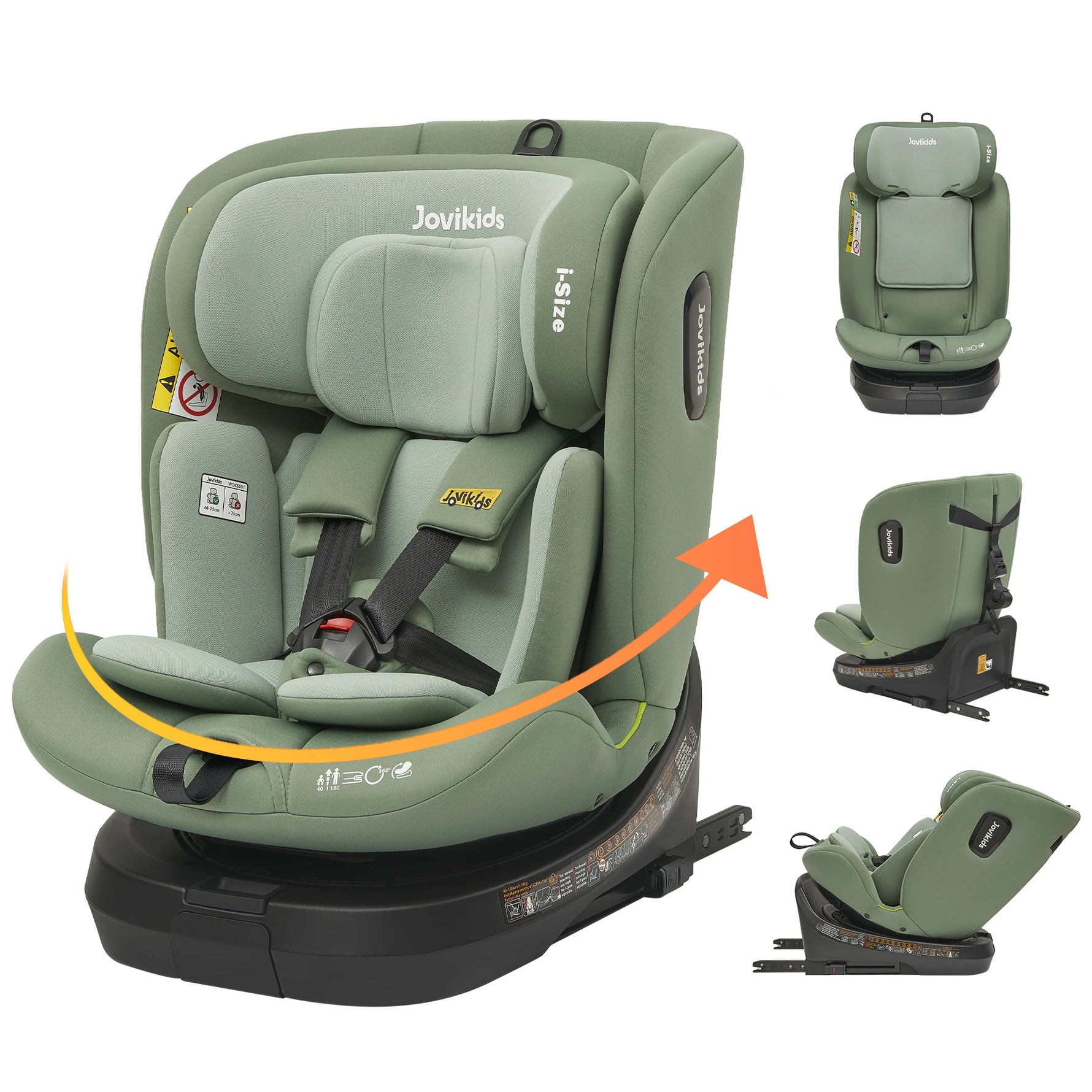 Jovikids Ranger TT 360° Swivel i-Size Newborn Baby Car Seat 40-150cm