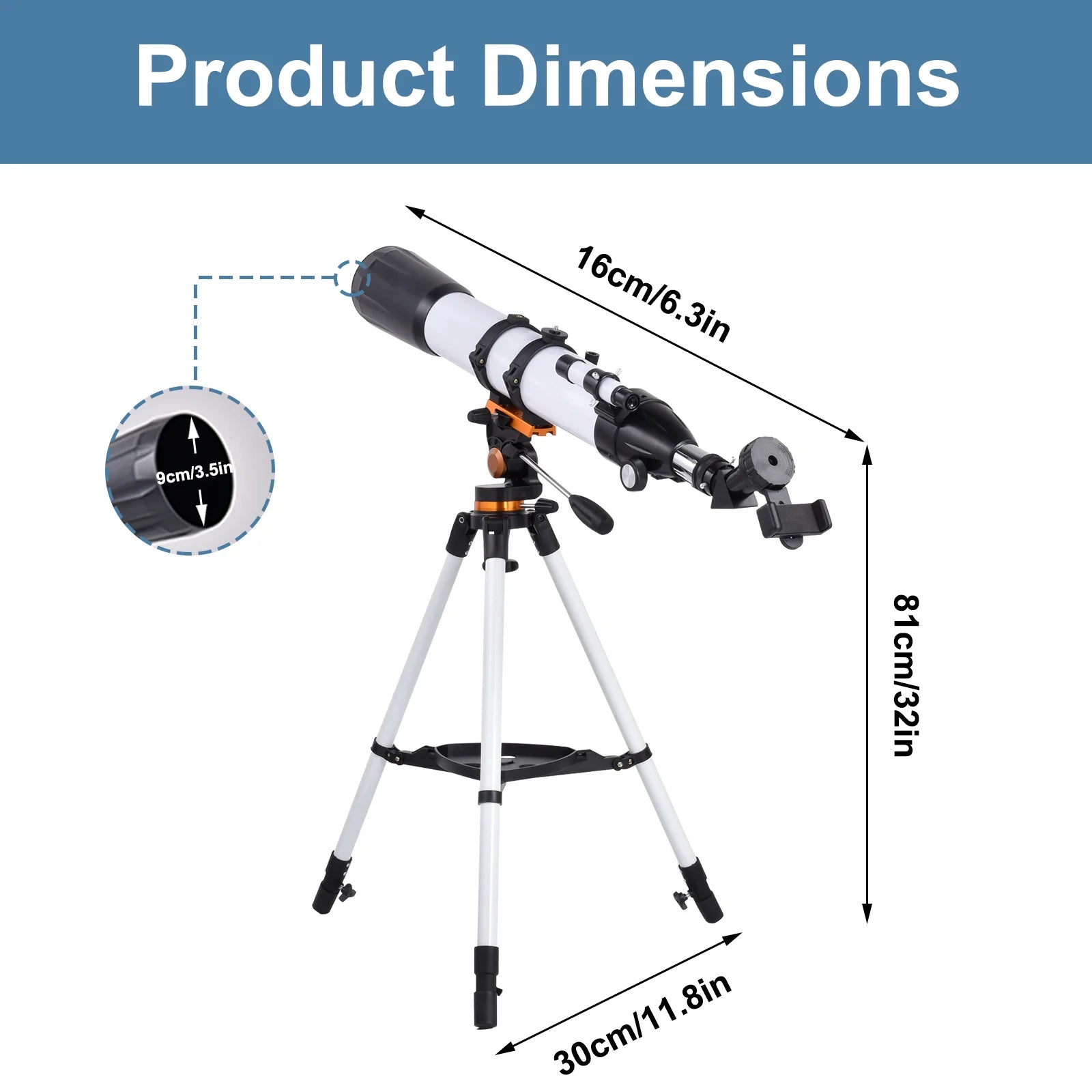 Adult Telescope  800mm Focal Length Astronomy Telescope