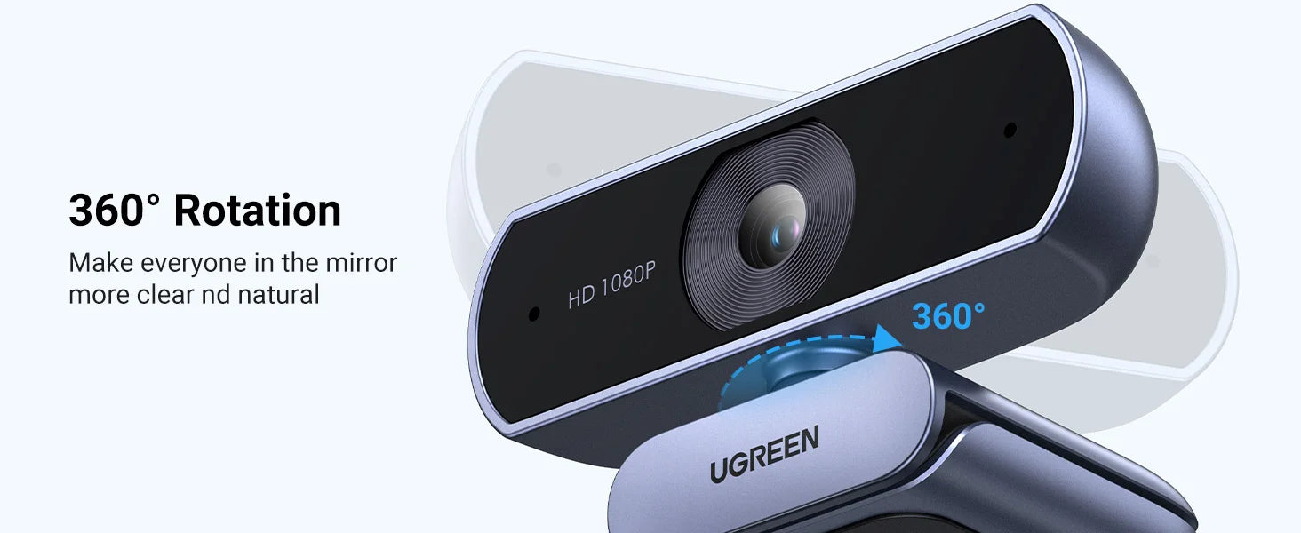 UGREEN USB Webcam 2K HD Mini Webcam For Laptop Computer Web Camera Dual Microphones for Youtube Zoom Video Calling 30fps web cam