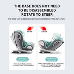 Child Seat 360-degree rotating car seat Simple portable seat removable and adjustable infant car seat for children 1-12 years ol
