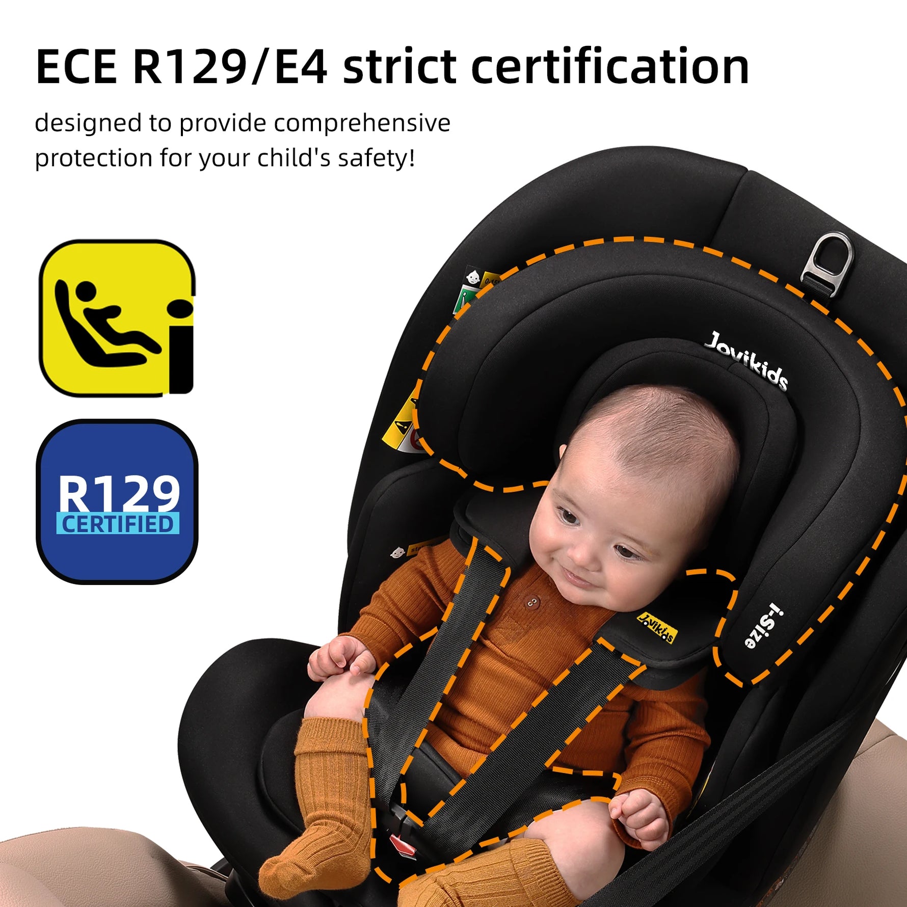 Jovikids Ranger TT 360° Swivel i-Size Newborn Baby Car Seat 40-150cm