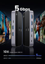 UGREEN USB KVM Switch USB 3.0 Switcher KVM Switch for PC Keyboard Mouse Printer 2 PCs Sharing 4 Devices USB Switch