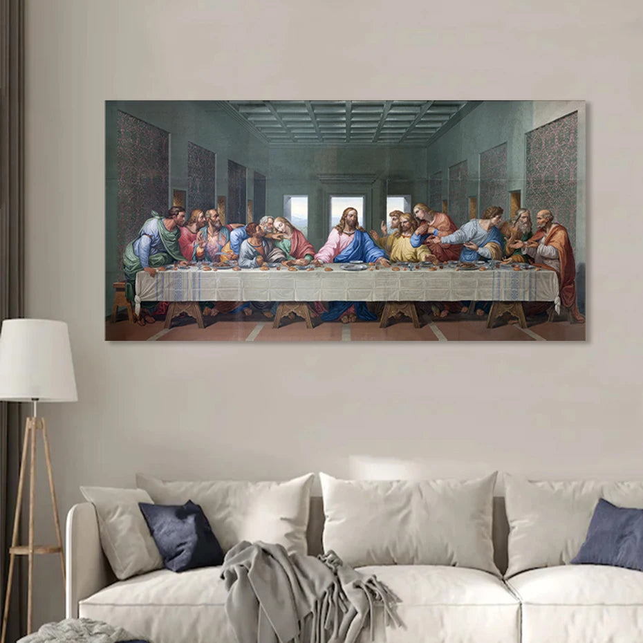 1PC Famous The Last Supper Poster Leonardo Da Vinci's Classic Wall Art Canvas Painting Print Picture Living Room Home Decor