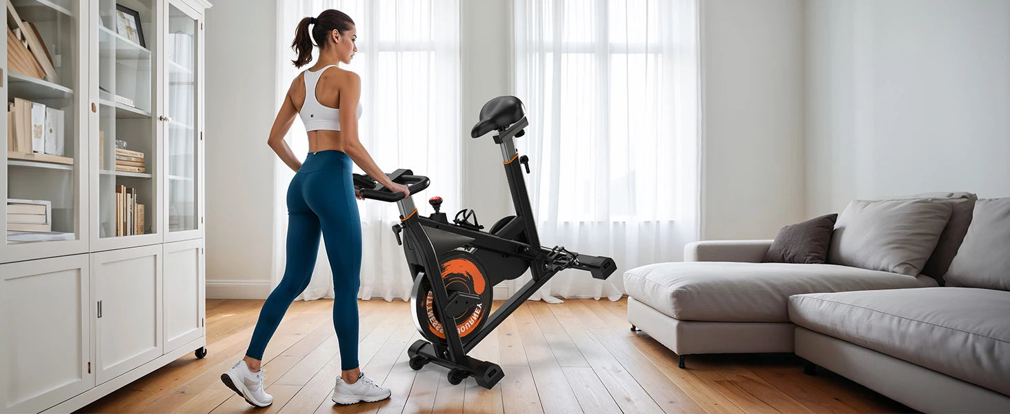 Fysiq Os3 Magnetic Exercise Bike – Quiet Indoor Fitness Bike with Lcd Display, Bluetooth & Adjustable Resistance