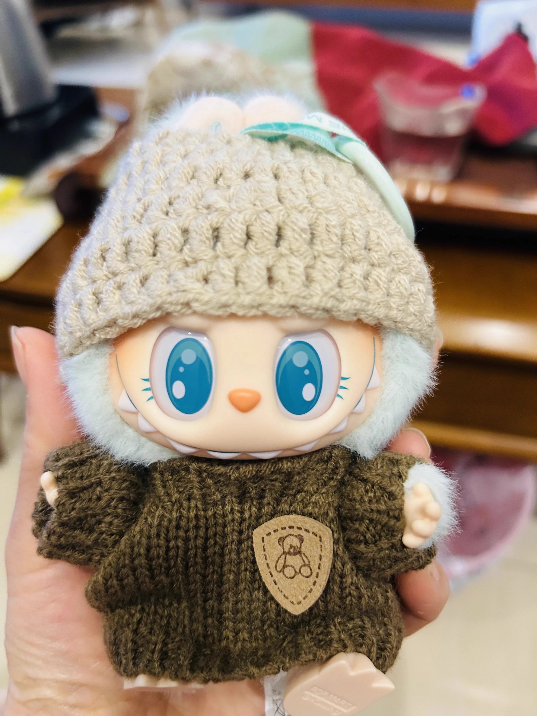 Mini Plush Doll'S Clothes Outfit Accessories For Korea Kpop Exo Labubu V1 V2 Idol Dolls Goose Dinosaur Macaron Clothing Gift