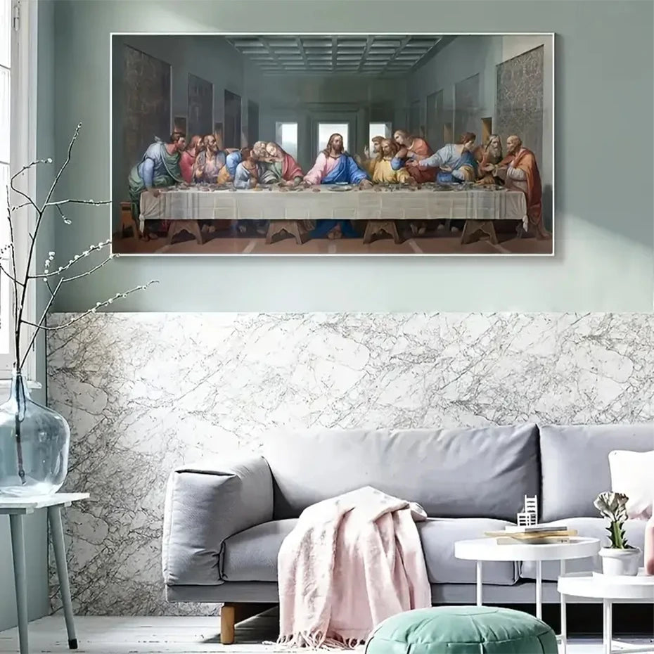1PC Famous The Last Supper Poster Leonardo Da Vinci's Classic Wall Art Canvas Painting Print Picture Living Room Home Decor