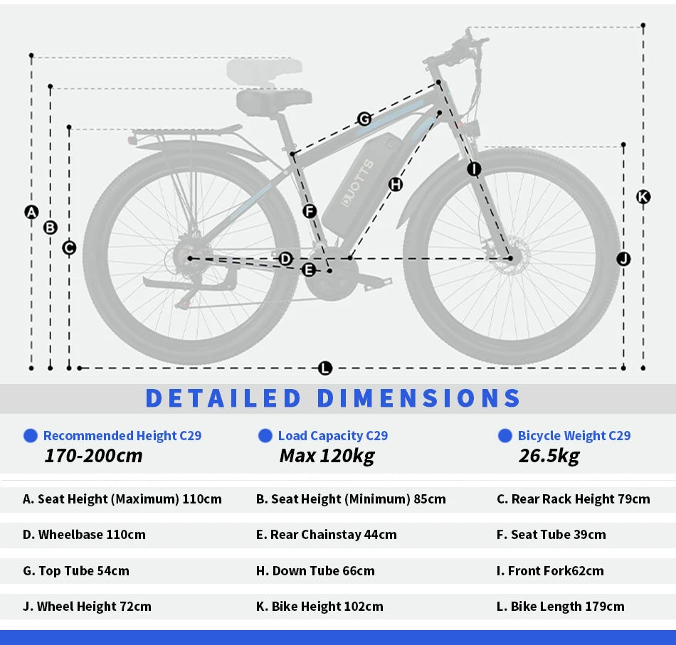 DUOTTS C29 Electric Mountain Bike
