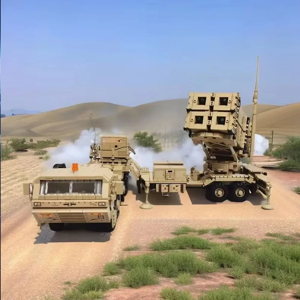 WWW2 US Military Series M983 Missile vehicle M10170 Tank Transport Vehicle JLTV Armored Vehicle Difficult Building Blocks Toys