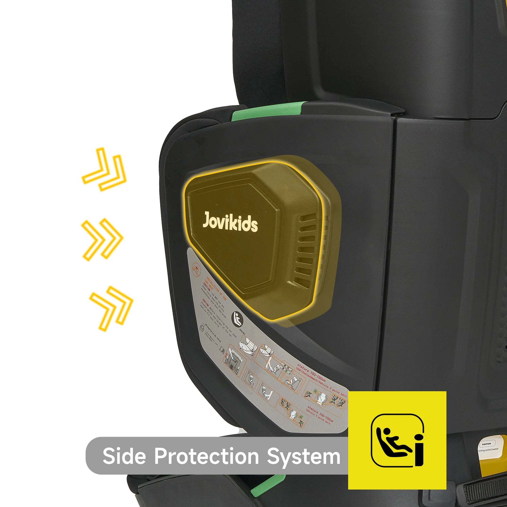 Jovikids Rober Portable Highback Baby Car Seat Booster i-Size 100-150cm