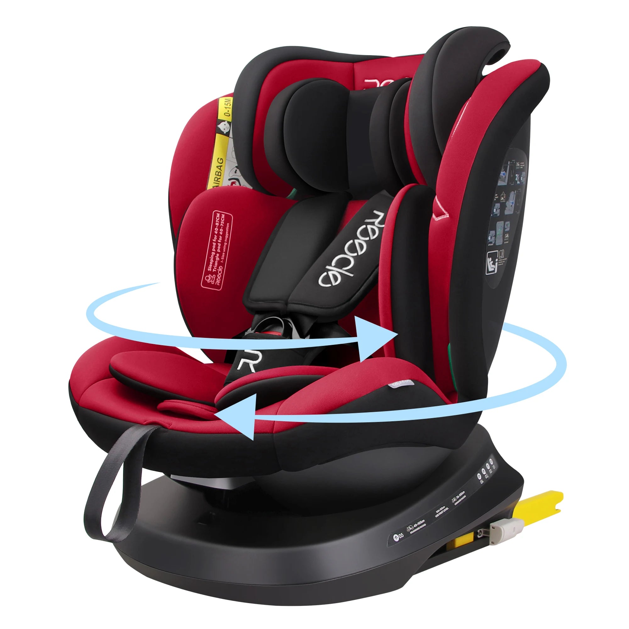 Siège auto pour enfant Reecle 360 ​​avec ISOFIX, 40-150 cm (groupe 0+ 1/2/3, 0-36 kg), env. 0-12 ans