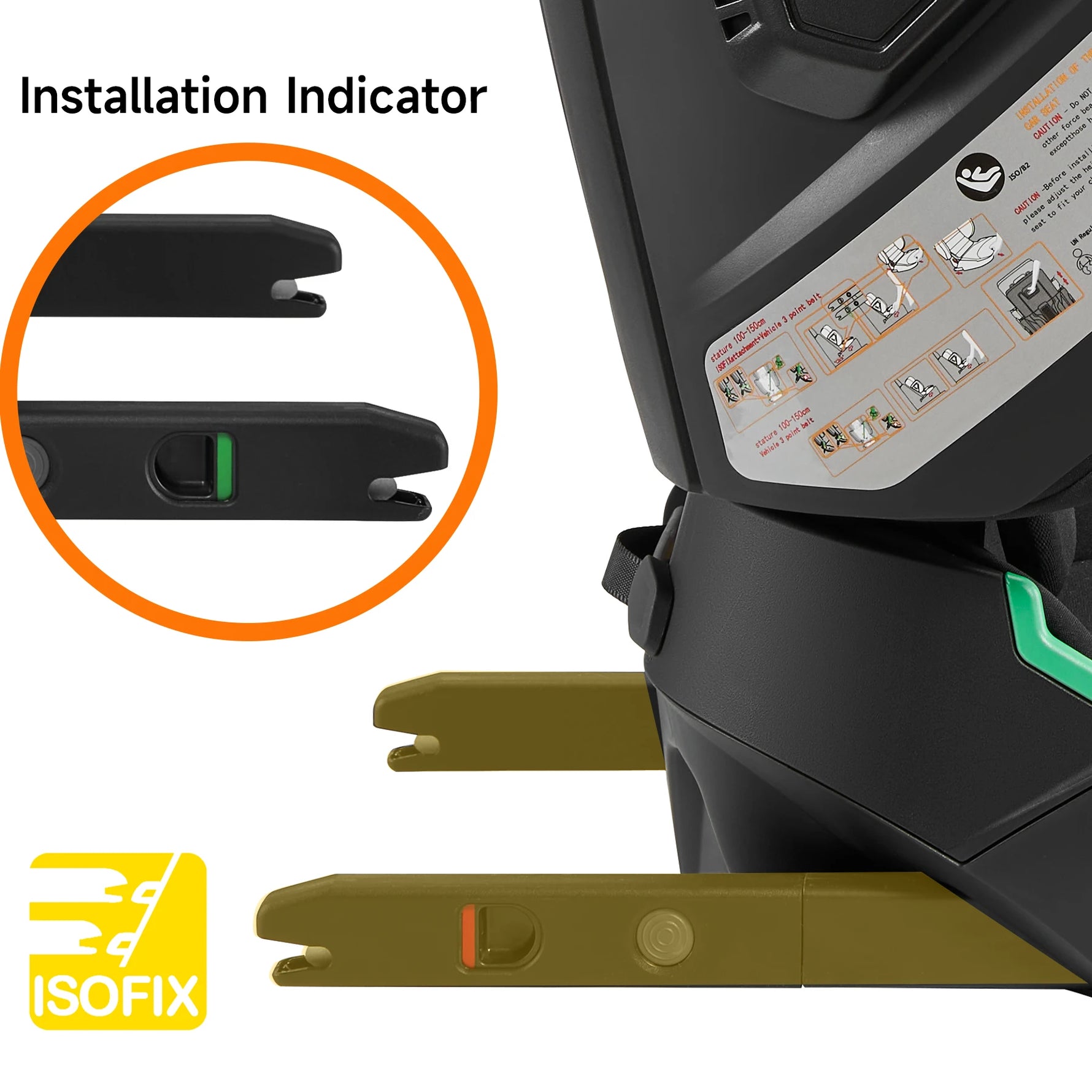 Jovikids Rober Portable Highback Baby Car Seat Booster i-Size 100-150cm