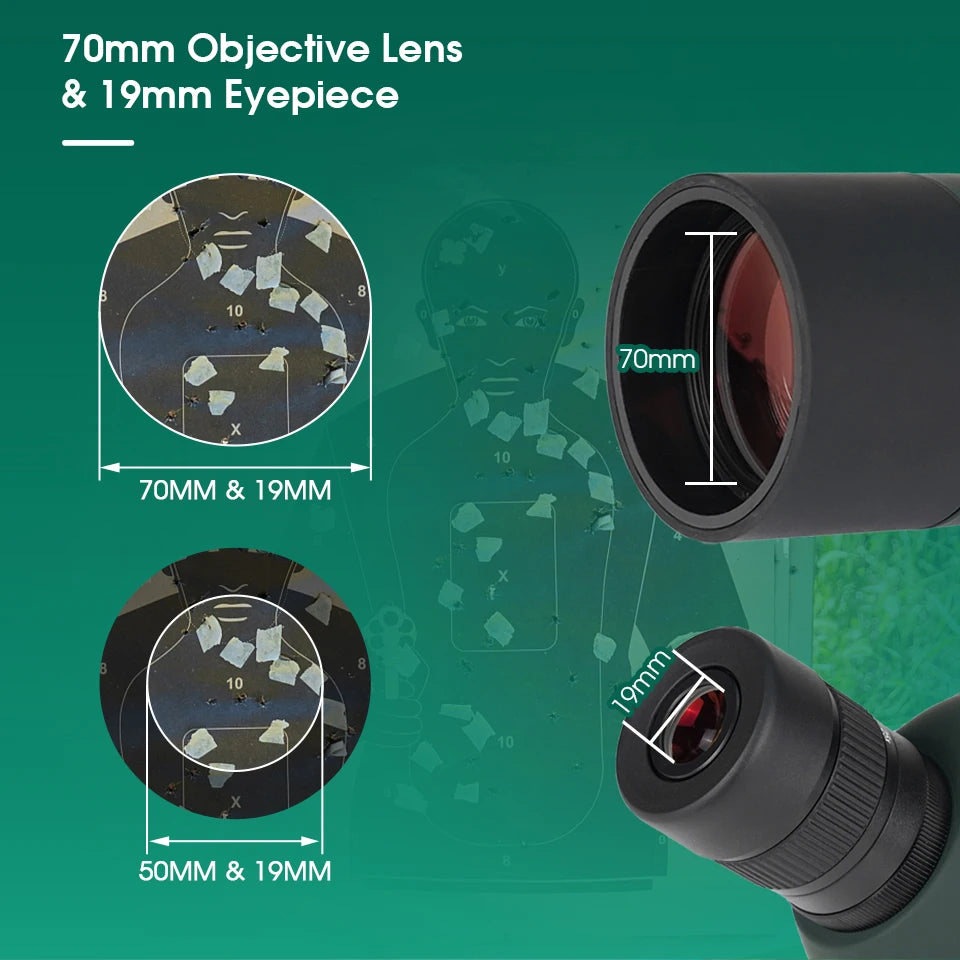Svbony SV28plus 50/60/70mm Spotting Scope Zoom Telescope Powerful Long Range PORRO Prism Suit for Archery Target Shooting