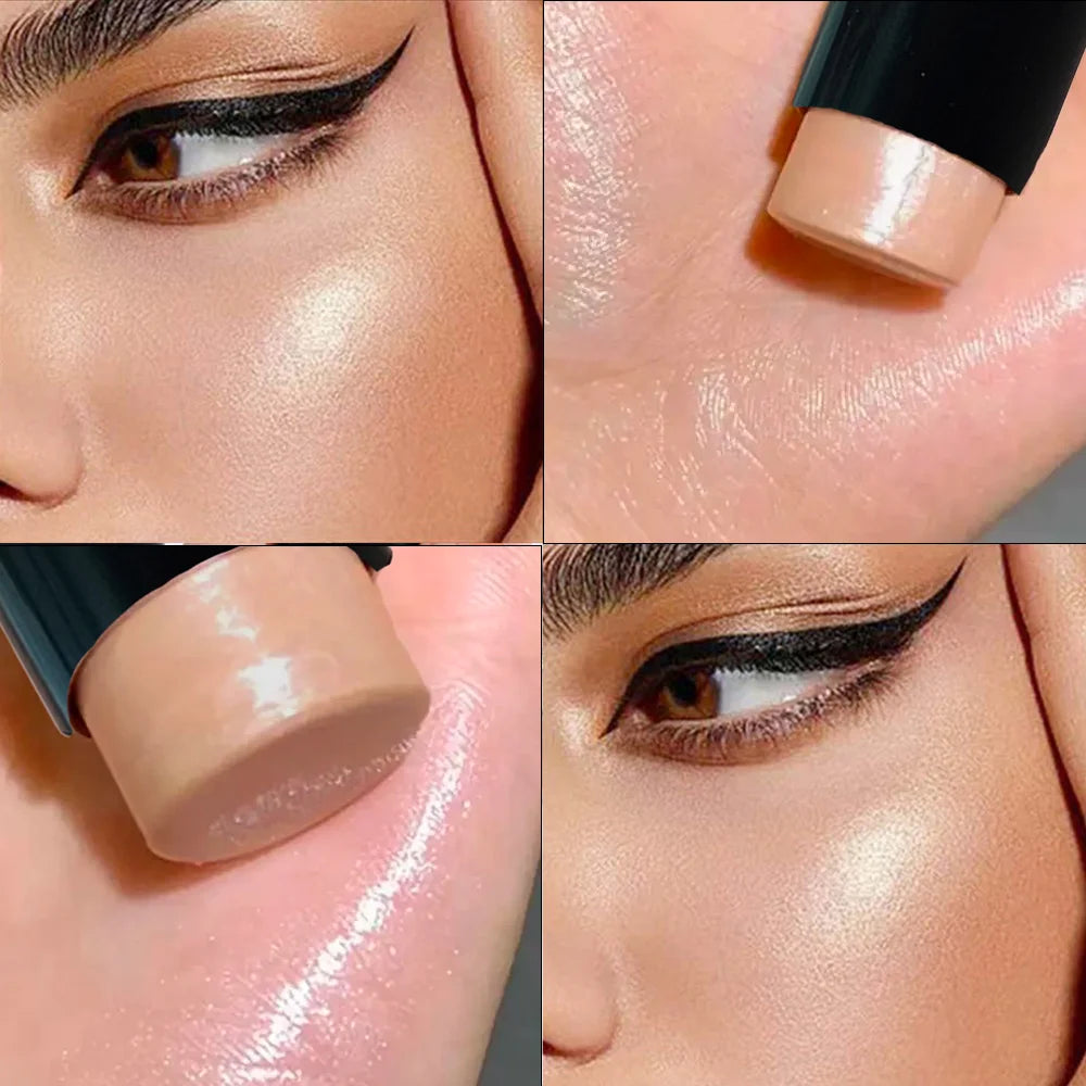 Dual-Tone Highlighter Contour Stick, Brightening & Shading, Waterproof, Long-Lasting,Unisex, Skin-Safe,for All Face Makeup Looks